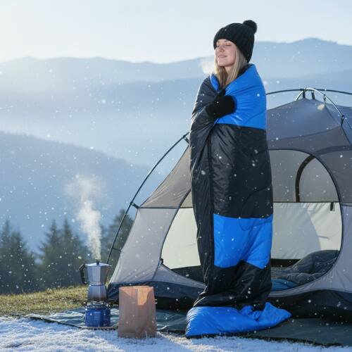 Alt View 10. Winado - 1PC Rectangular Waterproof Sleeping Bag with Multi USB Heating Pads, Lightweight for Outdoor Backpacking Hiking Camping - Blue.