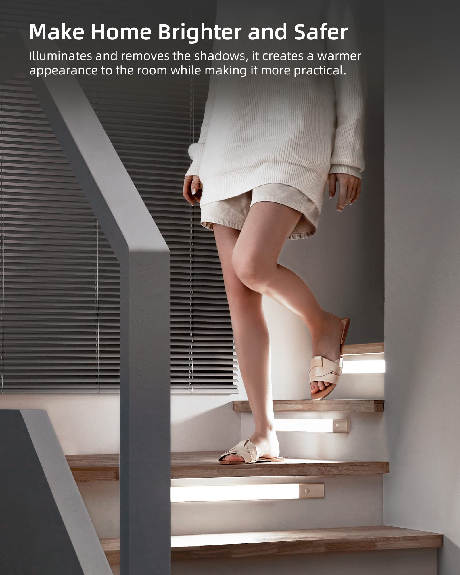 Make Home Brighter and Safer

Illuminates and removes the shadows, it creates a warmer appearance to the room while making it more practical.