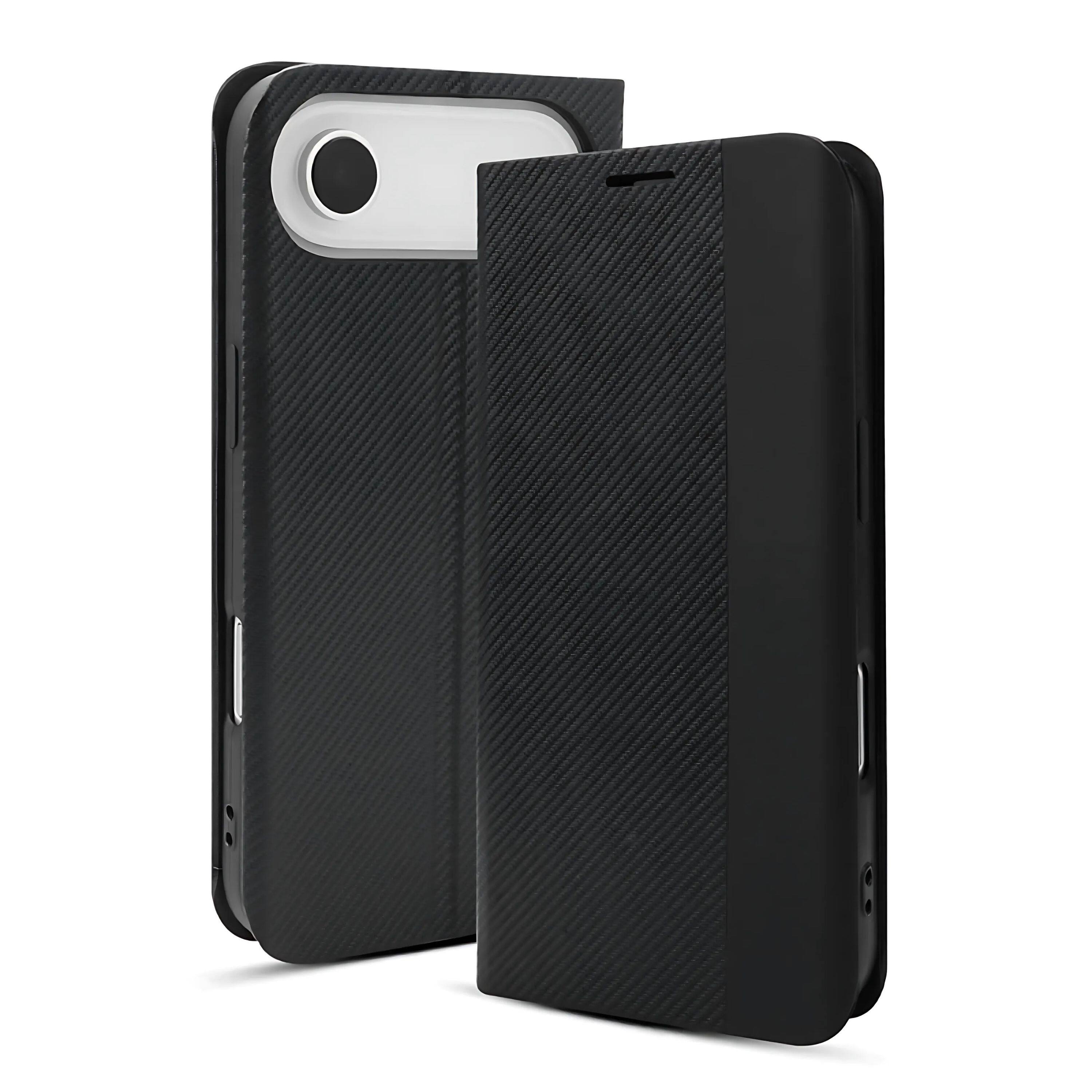 Front. Kitcheniva - Executive Series Wallet Phone Case For iPhone 17 Air - Black.