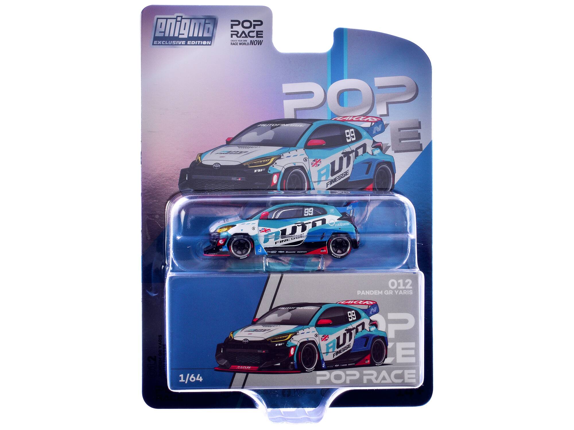 enigma POP RACE dd - EXCLUSIVE EDITION BME WURLa NOW POP PAICAS A 99 E C FUTR X F FINESSE 99 S uoo * UTO FRNESSE F  - - an 012 PANDEM GR YARIS YARIS : I 2 012 FANDEM 1/64 COKI CN a 99 FUTO P F FIESSE E CAN POP RACE GIGERE POPRace