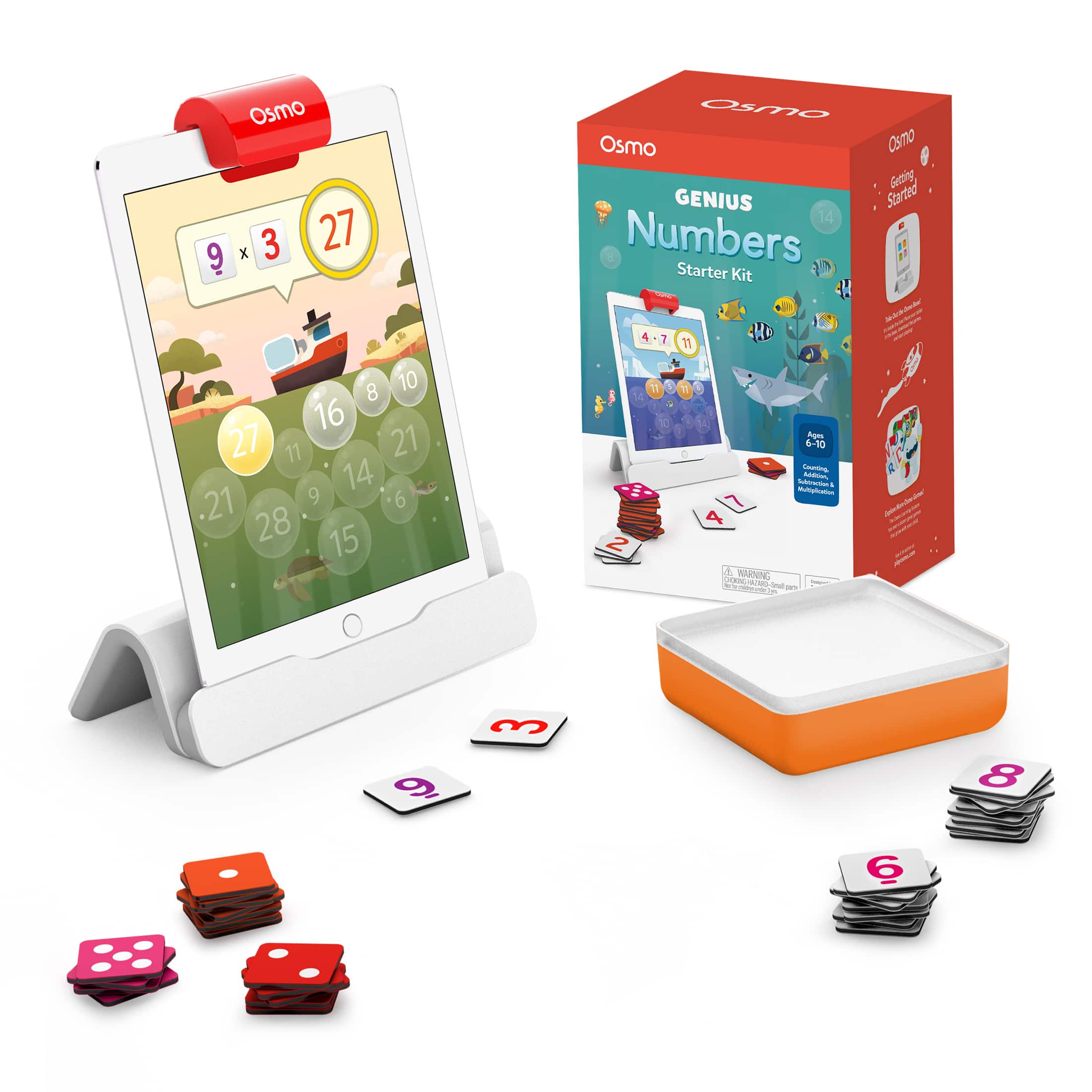 Front. Osmo - Numbers Starter Kit for iPad - White.