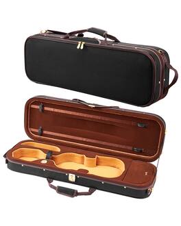 VEVOR - 4/4 Full Size Violin Case, Built-in Hygrometer, Lightweight Portable Travel Carrying Bag, with Plush Lining - Black
