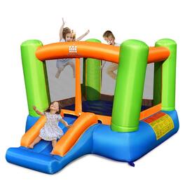 Pefilos - Kids Inflatable Bounce House without Blower for Indoor and Outdoor, Jumping Family Backyard Bouncy, Durable Sewn - Multi-color