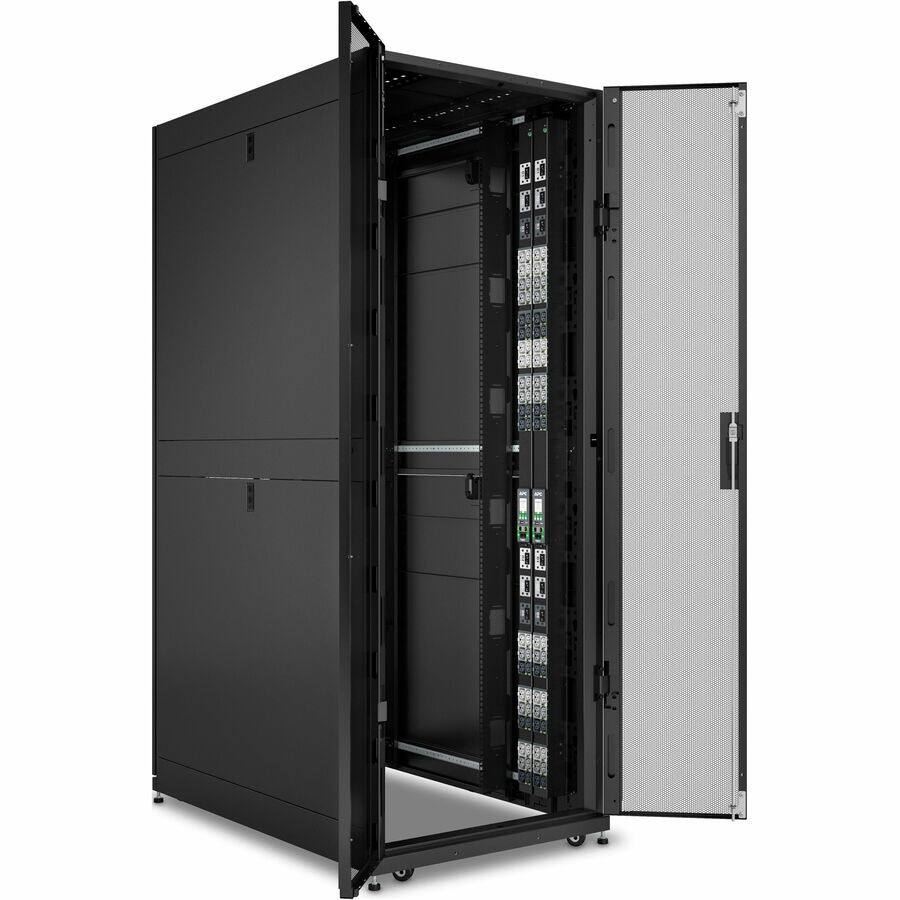 Alt View 2. APC - APC NetShelter Rack PDU Advanced, Metered Outlet, 3Phase, 17.3kW, 208V 60A, 42 Outlets, 460P9 - Metered - IEC 60309 60A - Black.