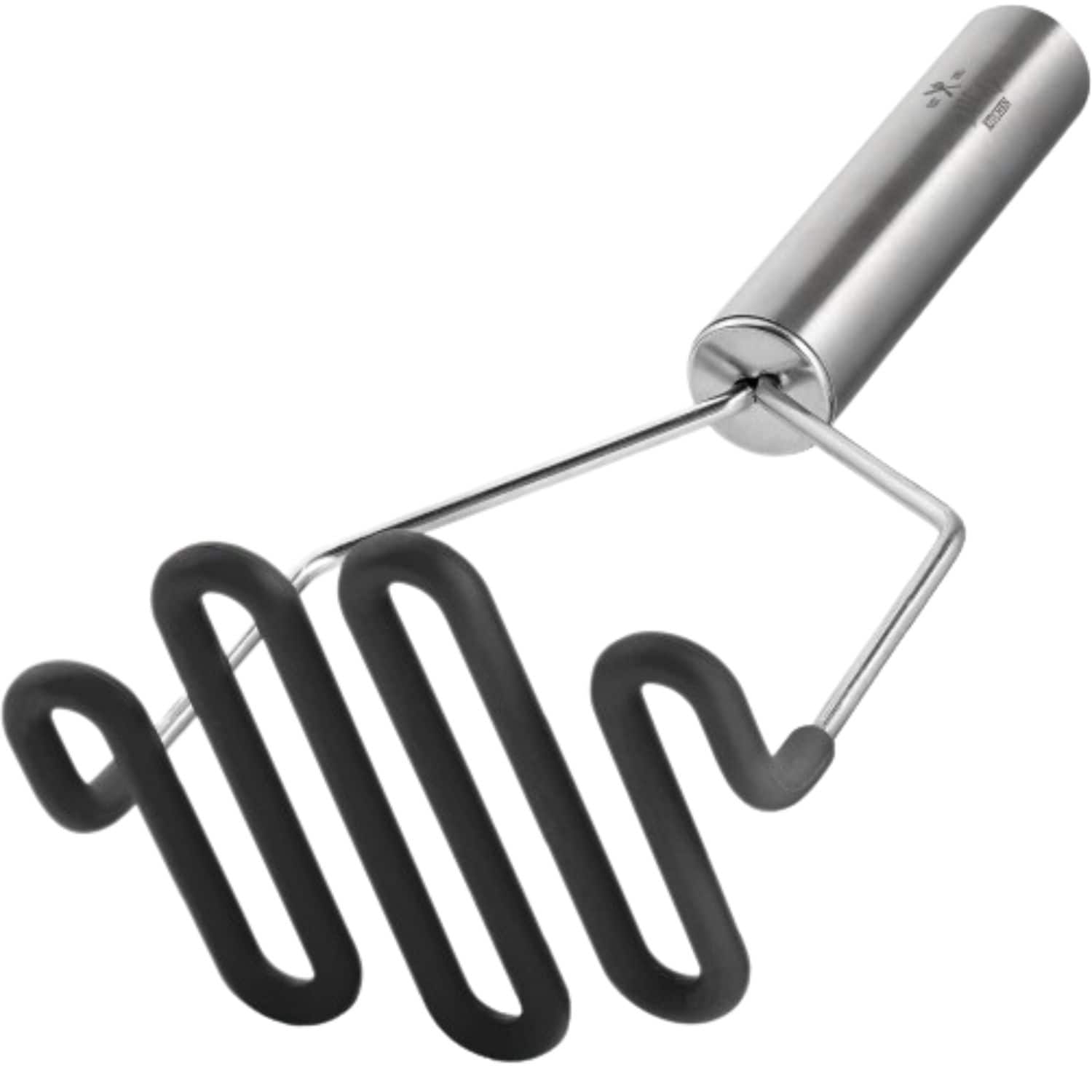 Front. Zulay Kitchen - Zulay Kitchen Potato Masher with Premium Silicone Coated Stainless Steel Design - Black.
