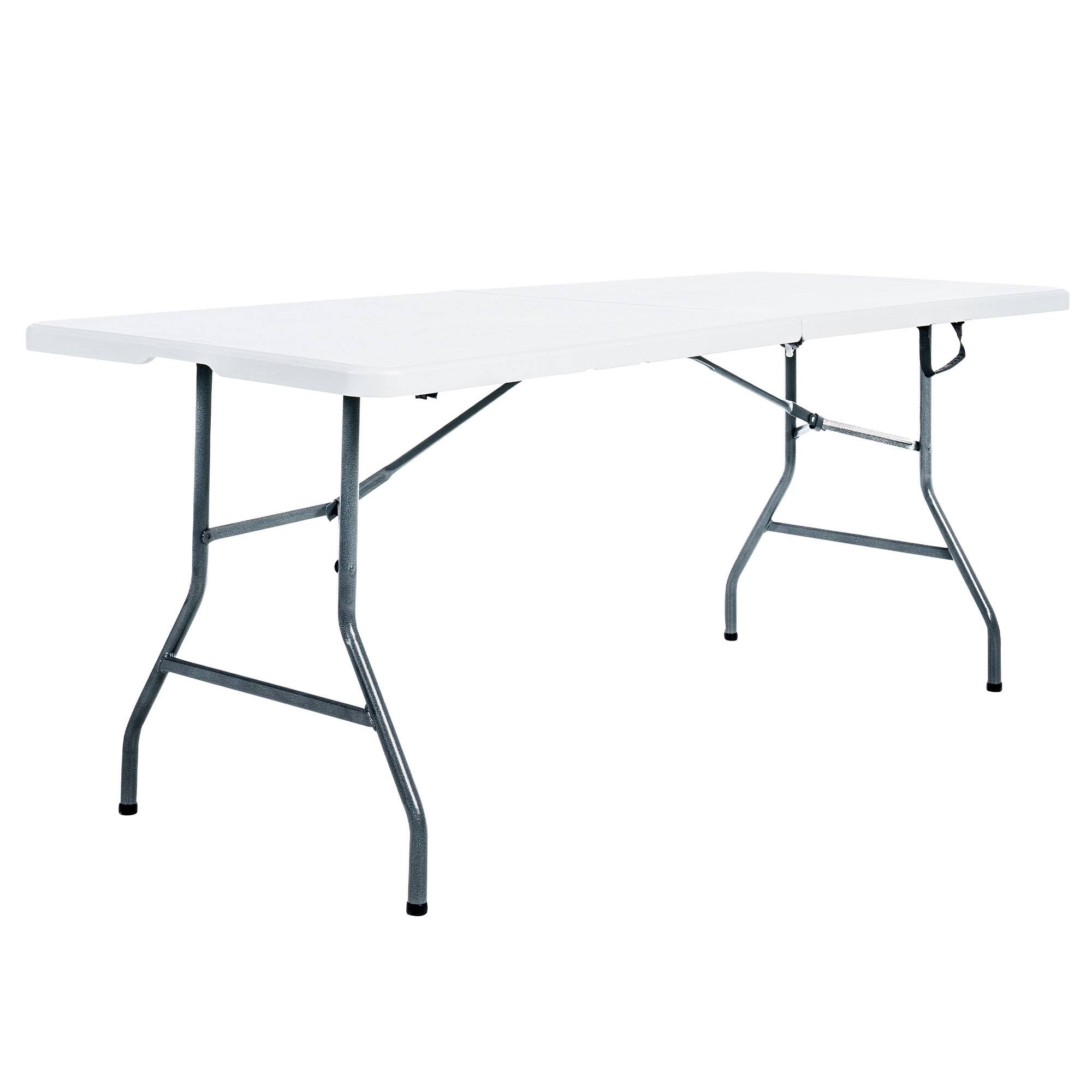 Front. Peakform - Peakform Compact Fold In Half Banquet Table for Indoor Outdoor Use, 6 Ft, White - White.