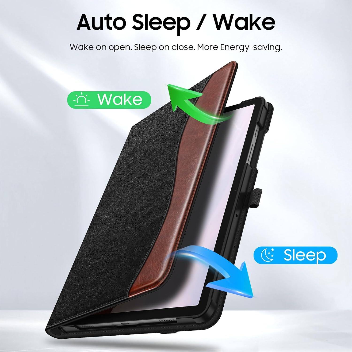 Auto Sleep / Wake  
Wake on open. Sleep on close. More Energy-saving.  
Wake  
Sleep