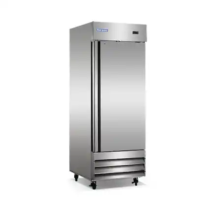 Front. Magic Chef - 23 cu. ft. Single Door Commercial Upright Reach-In Freezer in Stainless Steel - Stainless Steel.