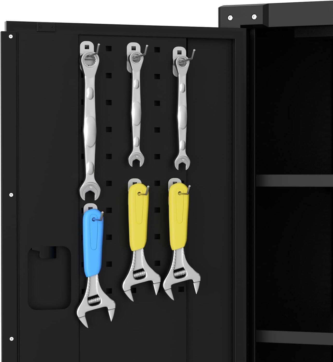 Alt View 1. Acekool - Metal Storage Rolling Tool Cabinet, with 2 Adjustable Shelves.