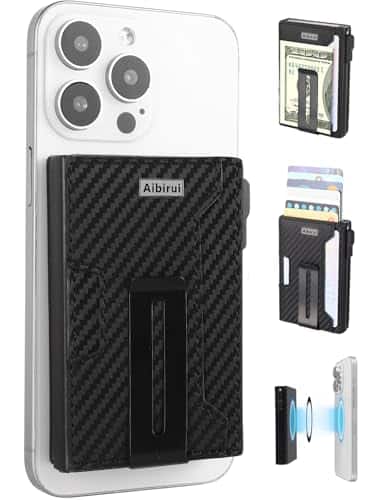 Vulpecula Spade - Magsafe Wallet for Men,Magnetic wallet for iPhone 17/16/15/14/13/12 Series,Magsafe Wallet with Money Clip,Card - Black-06