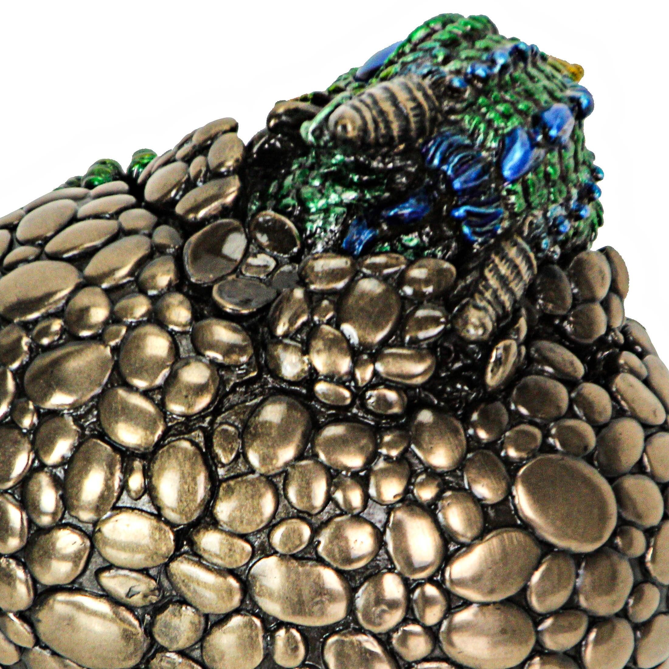 Alt View 7. Veronese Design - Bronze Finish Dragon Hatchling Figurine with Hand Painted Color Accents - Multicolored.