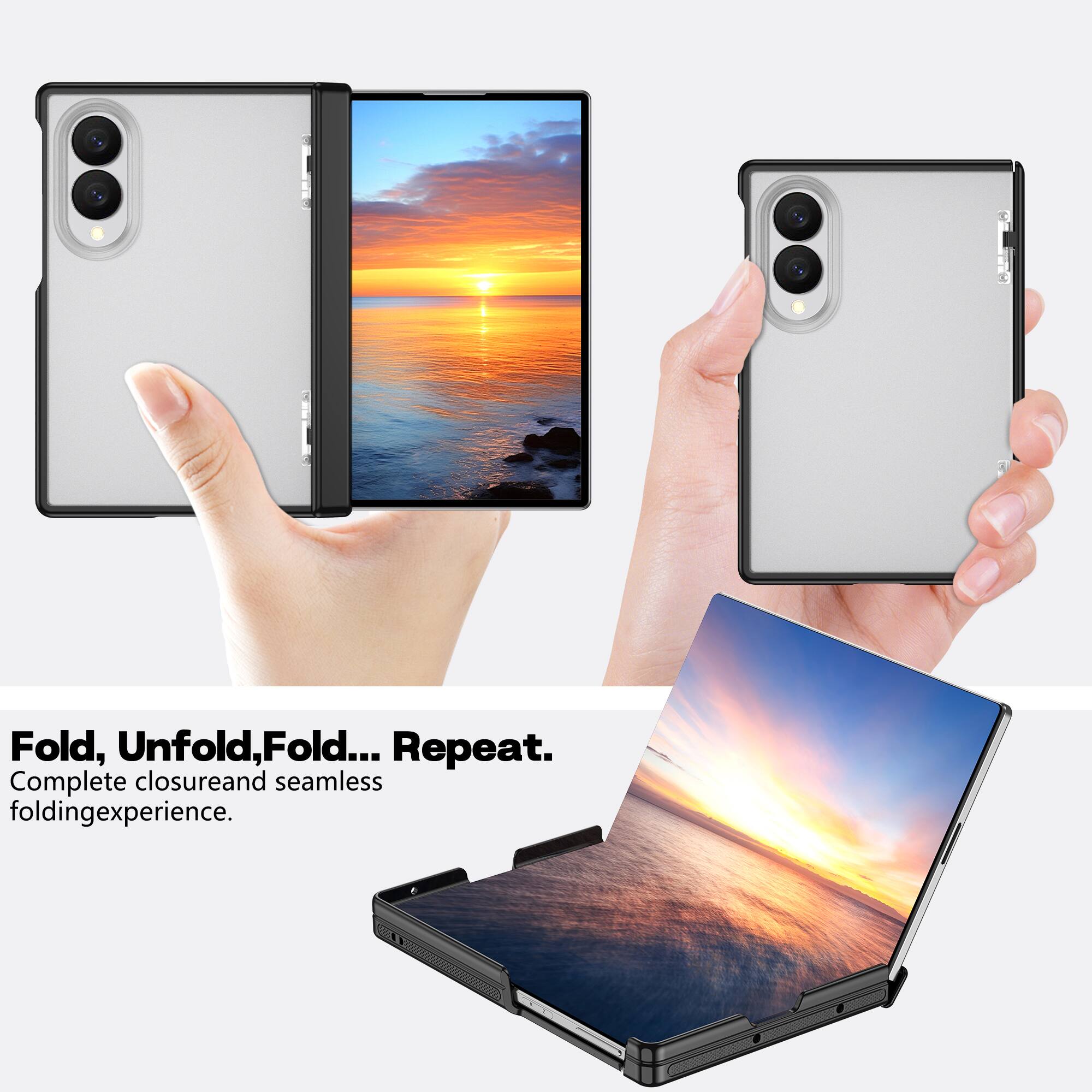 Fold, Unfold, Fold... Repeat.  
Complete closure and seamless folding experience.