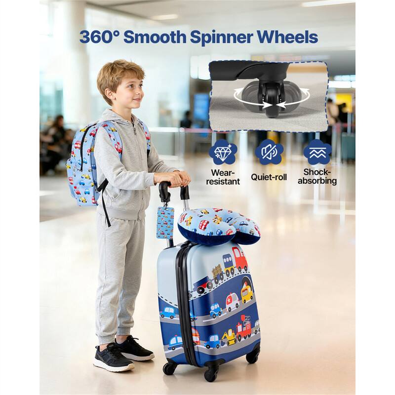 360° Smooth Spinner Wheels  
Wear-resistant  
Quiet-roll  
Shock-absorbing