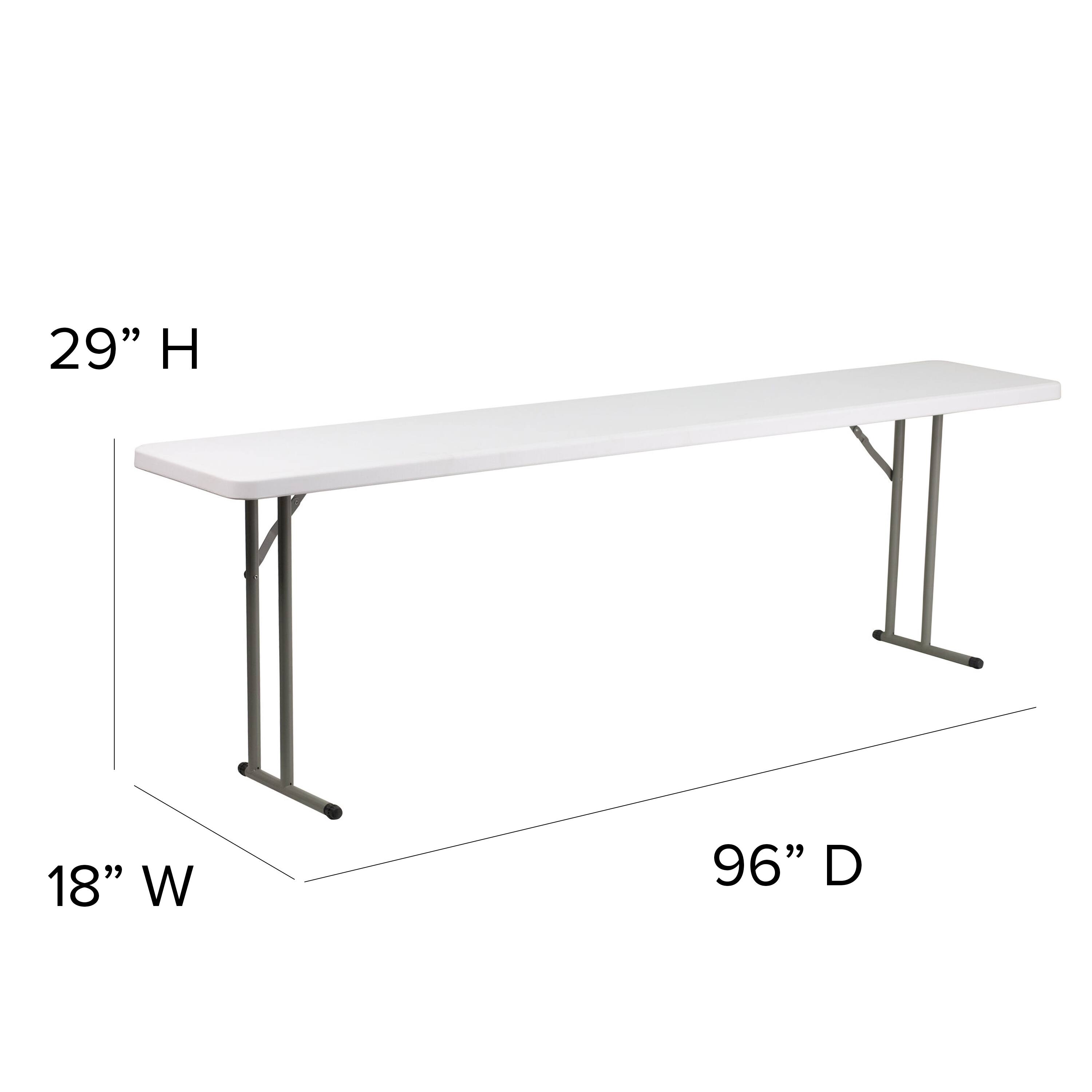 Alt View 12. Alamont Home - Elon 8-Foot Granite White Plastic Folding Training / Seminar Table - Granite White.