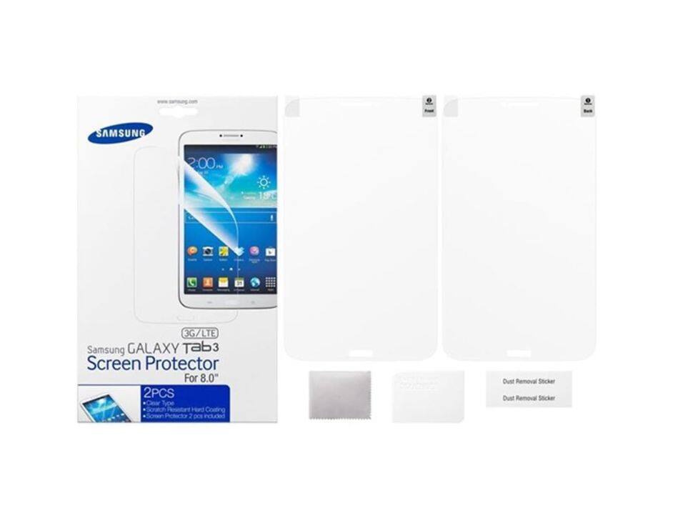 SAMSUNG 2:00m 18 3G/LTE 3G Samsung GALAXY Tab3 Screen Protector For 8.0" 2PCS Clear Type Screen Protector 2 PCS included Dust Removal Sticker Dust Removal Sticker