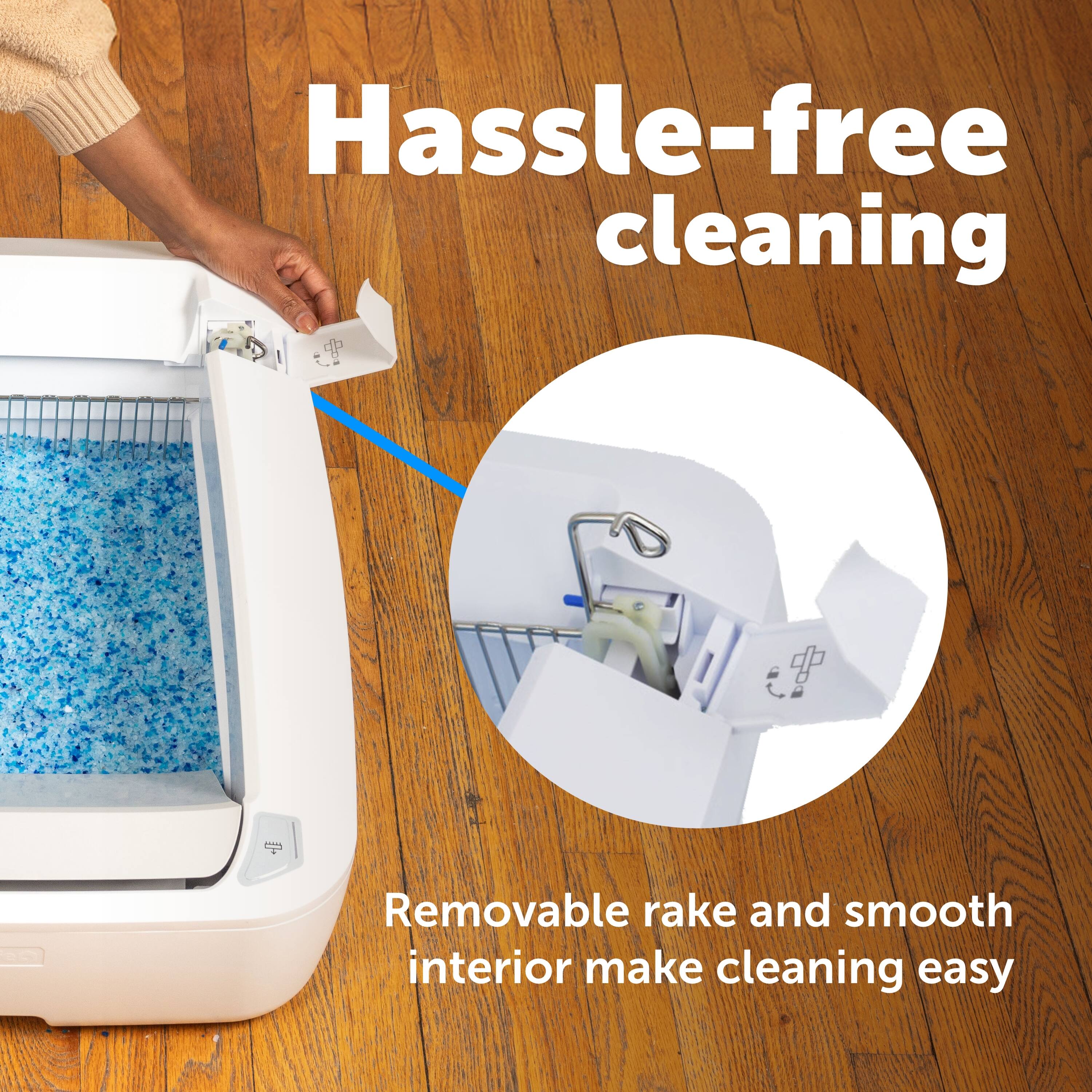 Hassle-free cleaning

Removable rake and smooth interior make cleaning easy