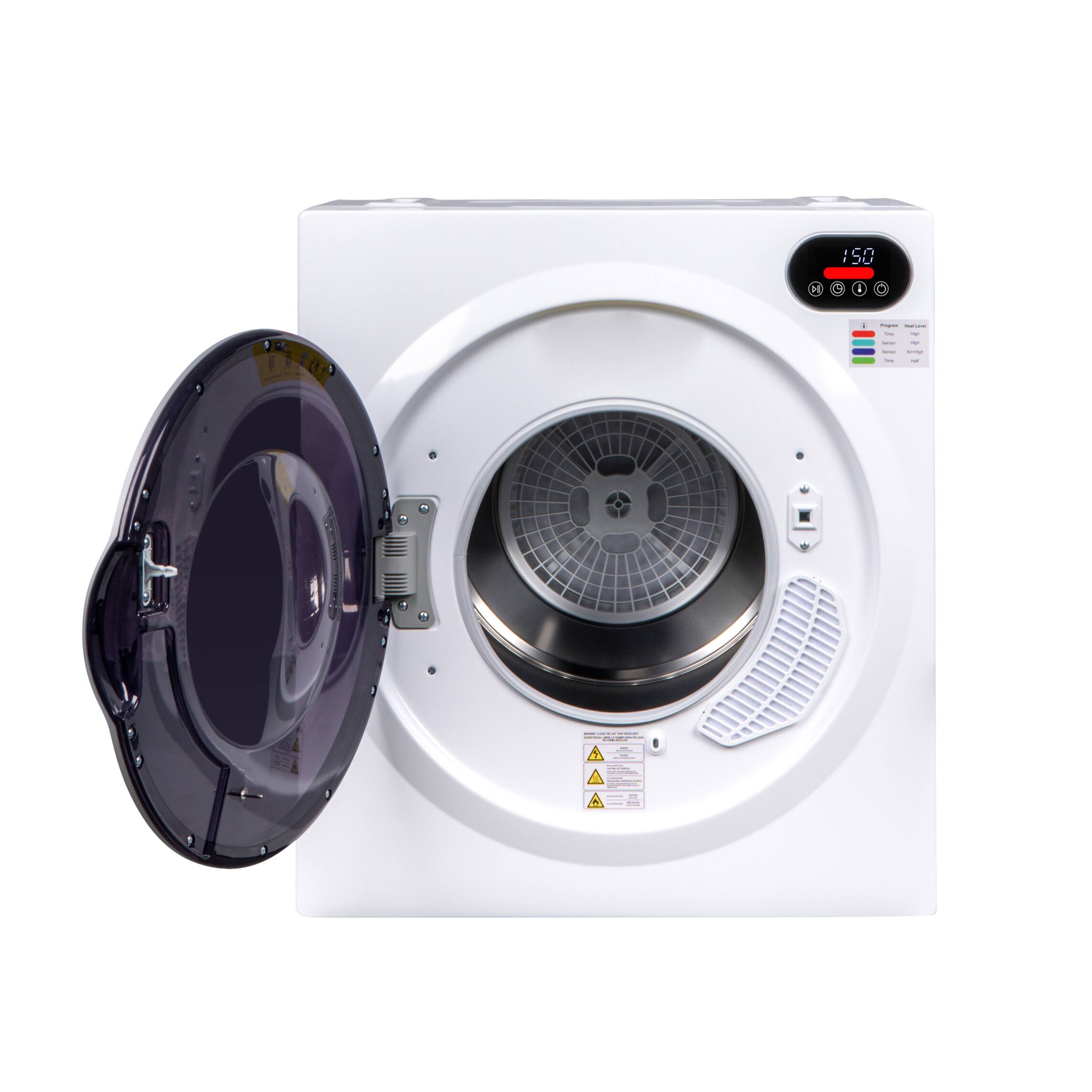 Angle. Equator - Equator ED 848 Ultra Compact 2.6 cu. ft./ 10lbs Short Vented Sensor Electric Dryer Top LED Controls 110V/1400W - White.