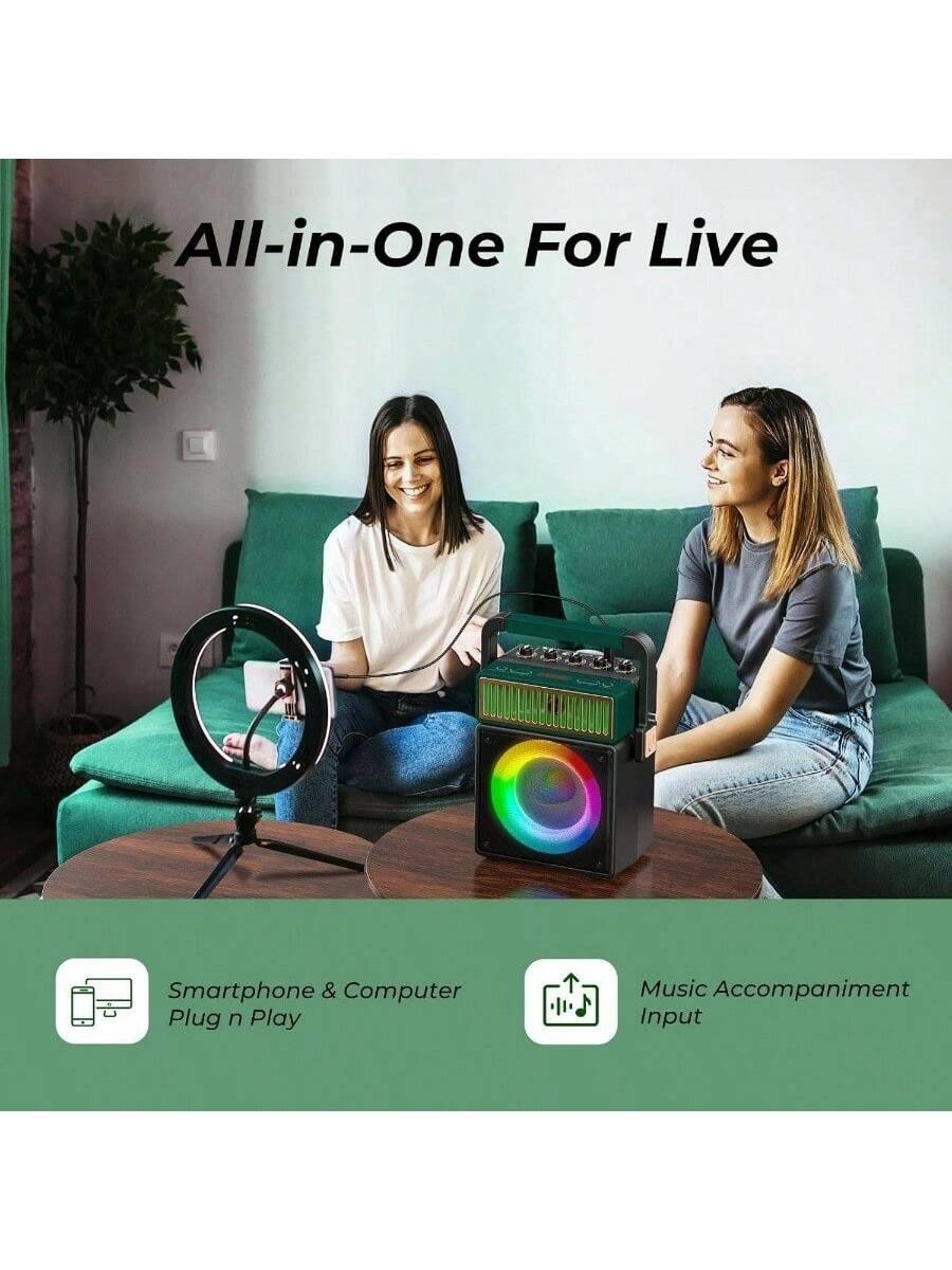 All-in-One For Live

- Smartphone & Computer Plug n Play
- Music Accompaniment Input
