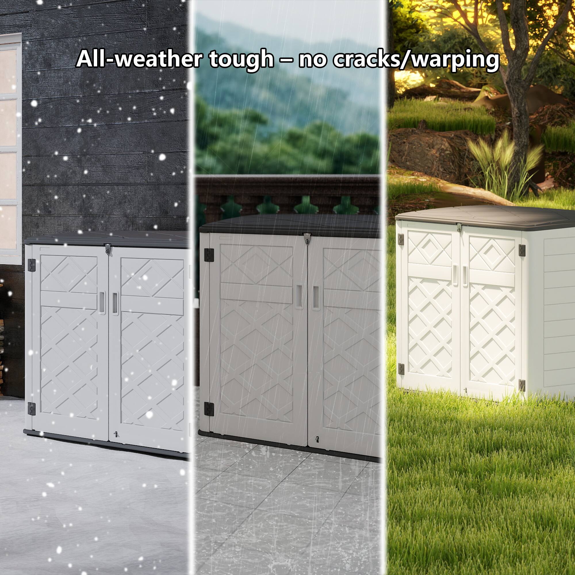 All-weather tough - no cracks/warping