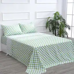 Plaid Green&white-Queen
