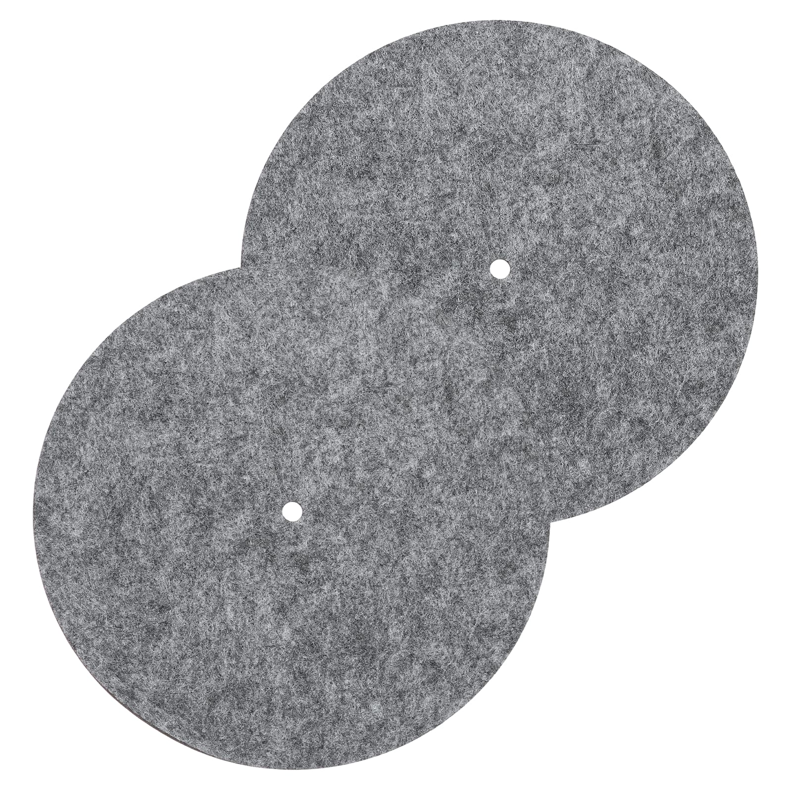 Unique Bargains - 2pcs Record Player Mat, 7 Inch Turntable Mat 3mm Felt Pad for Vinyl Record - Dark Gray