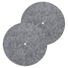 Unique Bargains - 2pcs Record Player Mat, 7 Inch Turntable Mat 3mm Felt Pad for Vinyl Record - Dark Gray