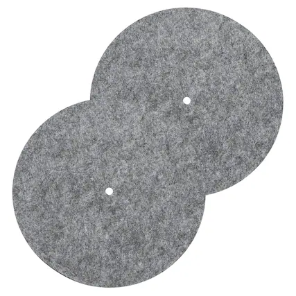 Front. Unique Bargains - 2pcs Record Player Mat, 7 Inch Turntable Mat 3mm Felt Pad for Vinyl Record - Dark Gray.