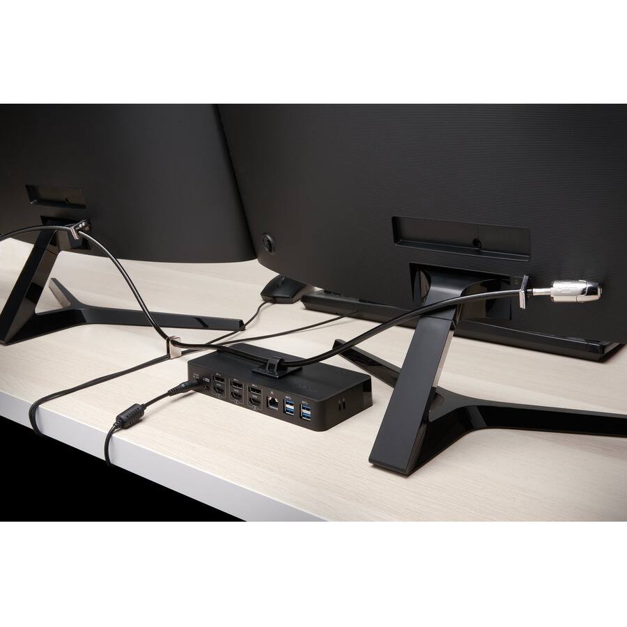 Alt View 4. Kensington - Kensington Desktop & Peripherals Locking Kit 2.0 - 8 ft Cable - Keyed Lock - Black - Carbon Steel - For Desktop Computer.