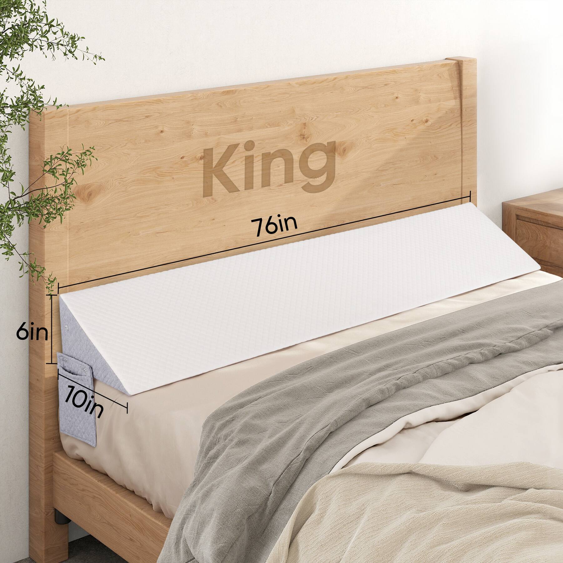 King  
76in  
6in  
10in