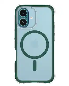 Ornarto - Air Case for iPhone 16 Clear, Compatible with MagSafe, Military-Grade Drop Protection Cover - Green