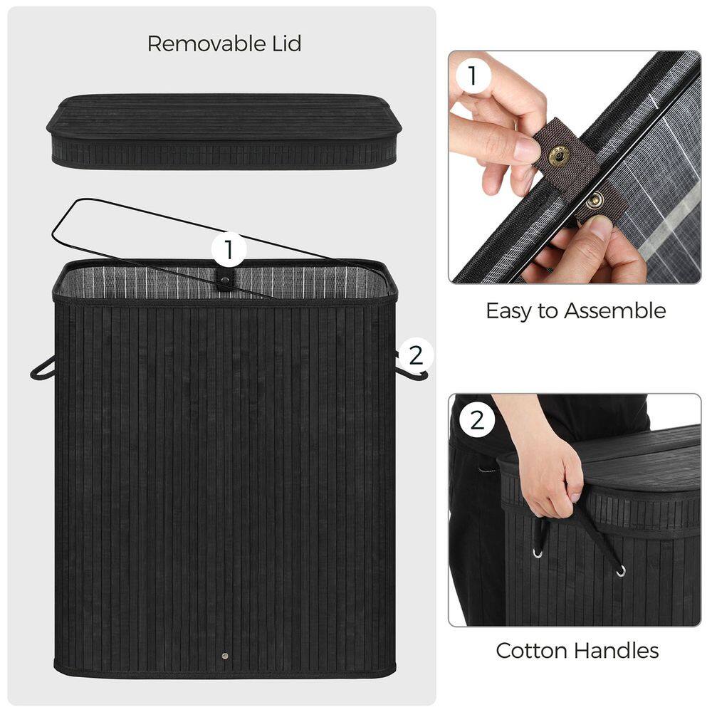 - Removable Lid
- Easy to Assemble
- Cotton Handles