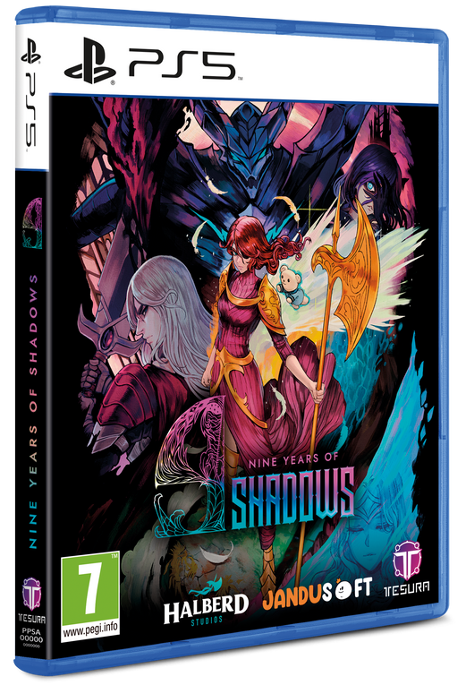 PS5  
NINE YEARS OF SHADOWS  
JANDUS FT TESURA  
HALBERD STUDIOS  
PEGI 7  
www.pegi.info