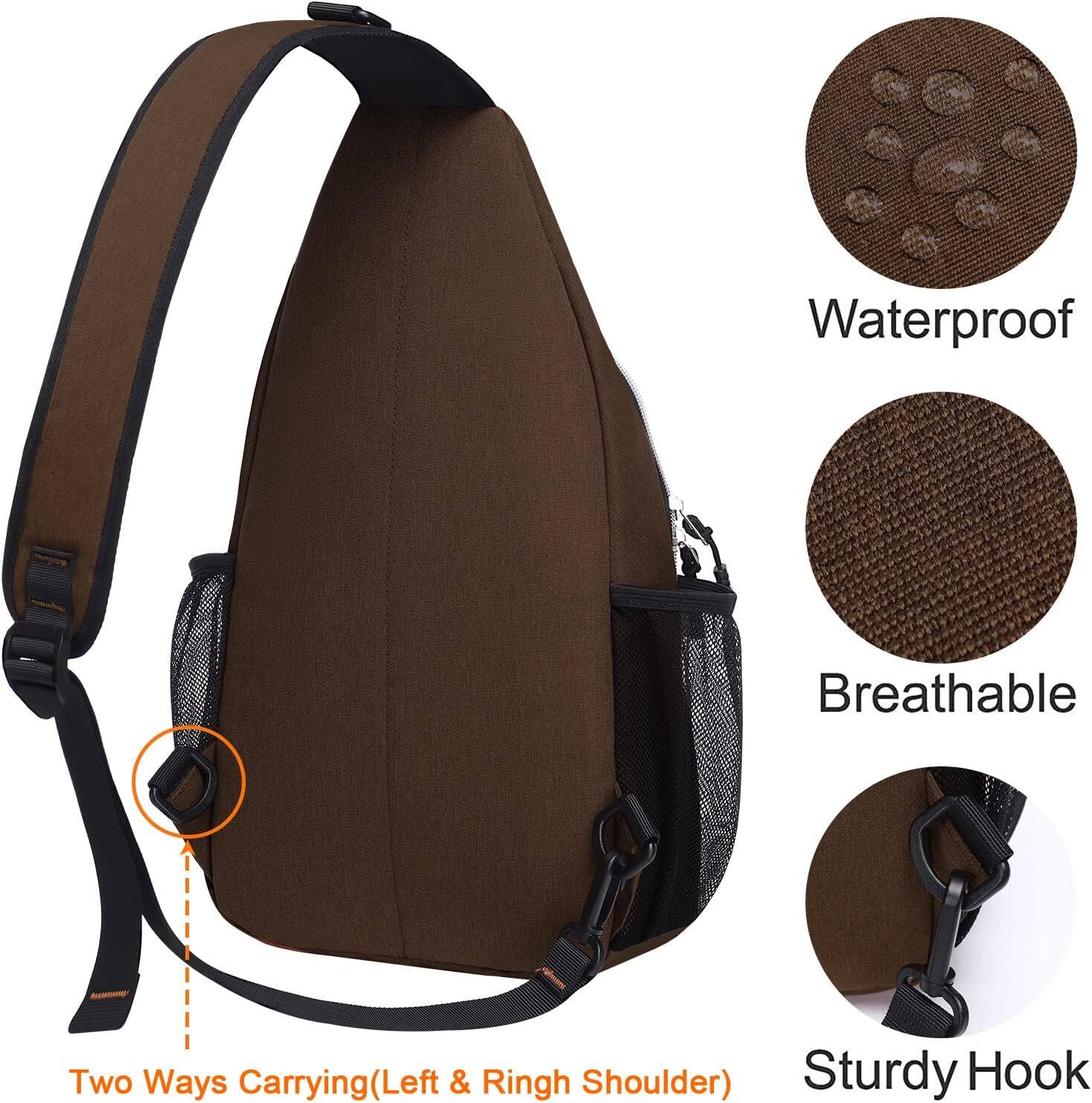 Waterproof Breathable Two Ways Carrying (Left & Ring Shoulder) Sturdy Hook