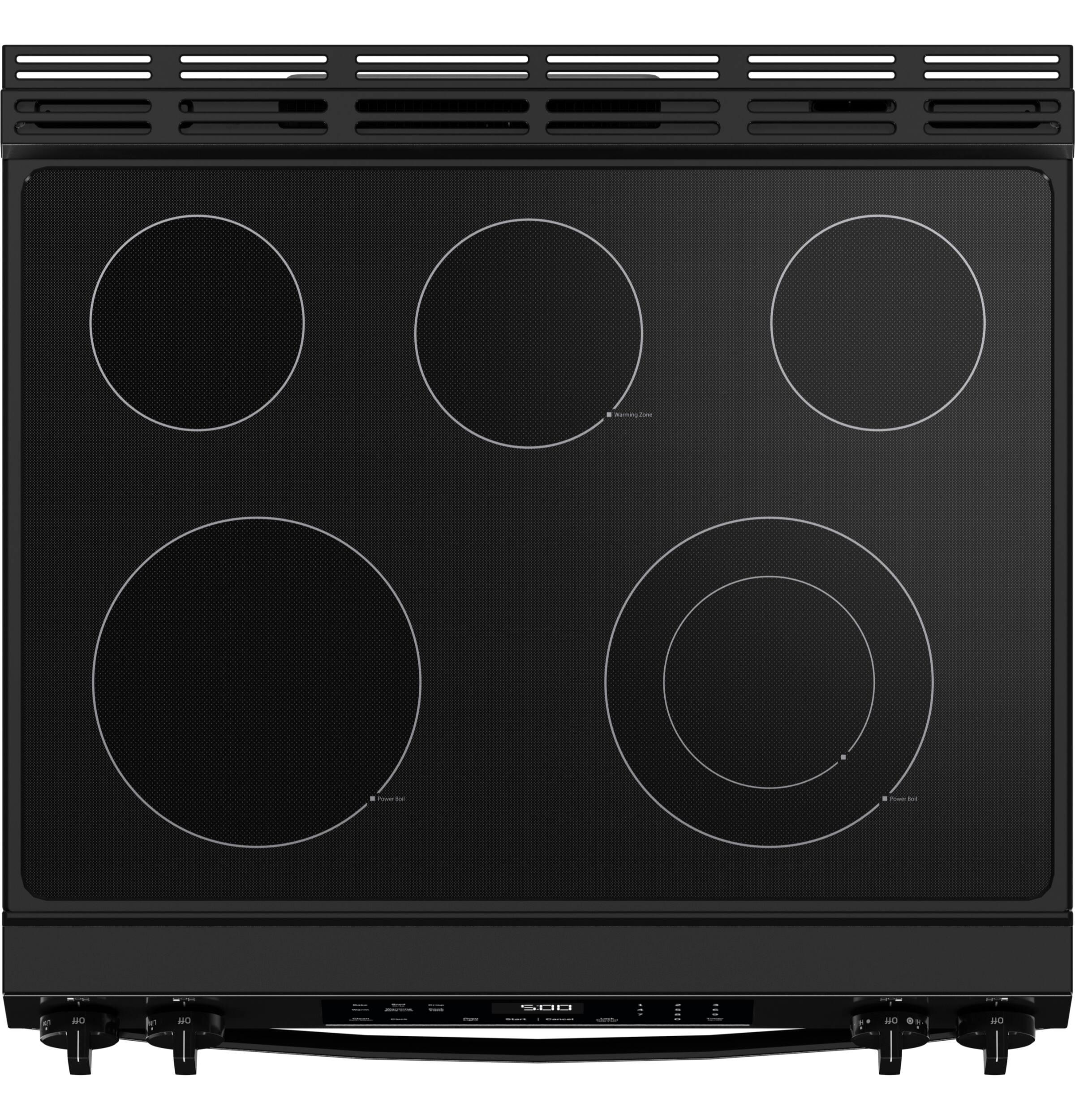 Alt View 1. GE - 5.3 Cu. Ft. Slide-In Electric Range with Self-Clean and Steam Cleaning Option and Crisp Mode - Black.