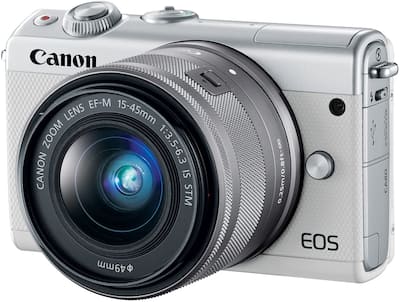 Canon EOS M100 Mirrorless Digital Camera White with 15 45mm Lens Canon EOS M100 Mirrorless Digital Camera White with 15 45mm Lens