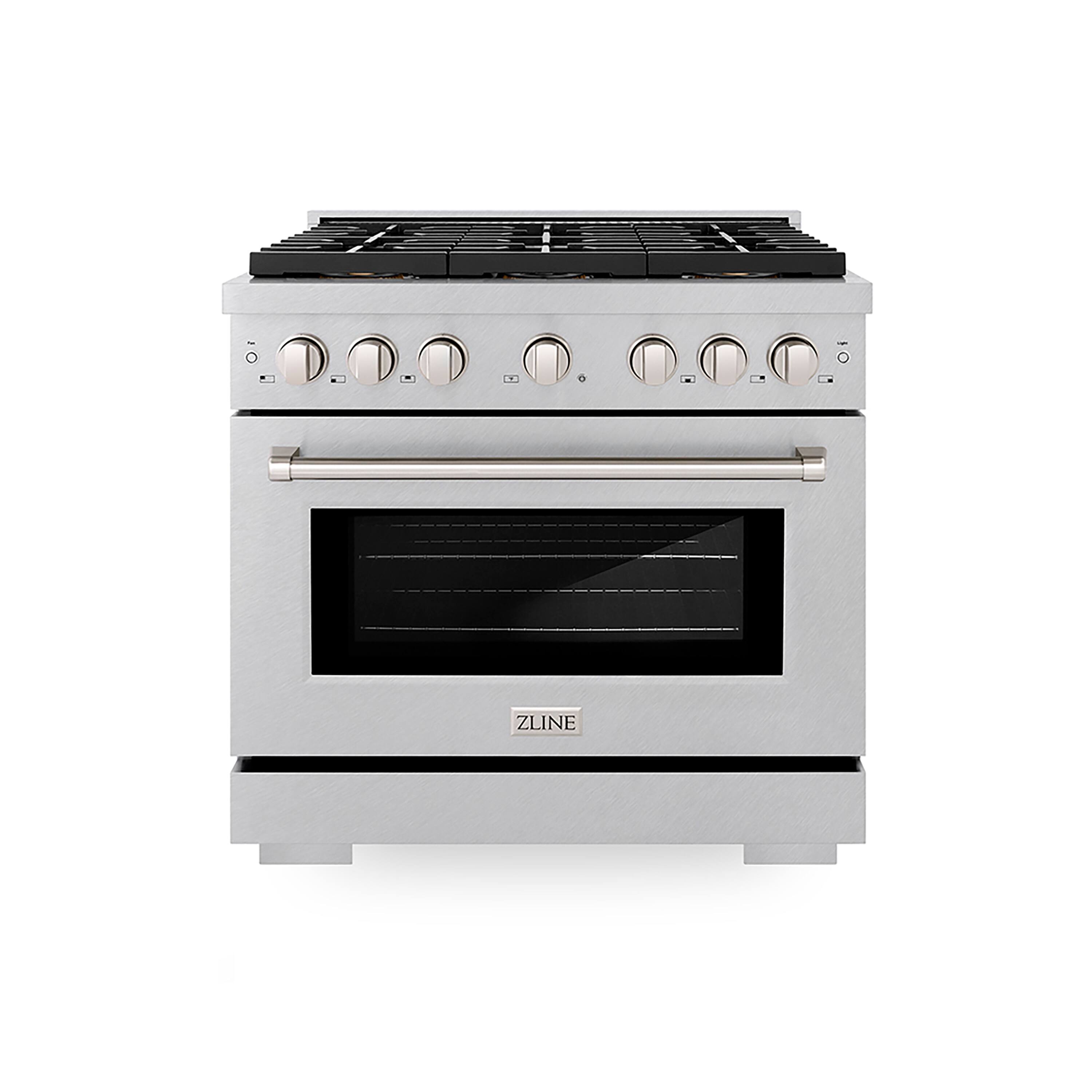 ZLINE - 36 in. 5.2 cu. ft. Freestanding Paramount Dual Fuel Range with 6 Burner DuoPro Cooktop - Satin Stainless Steel