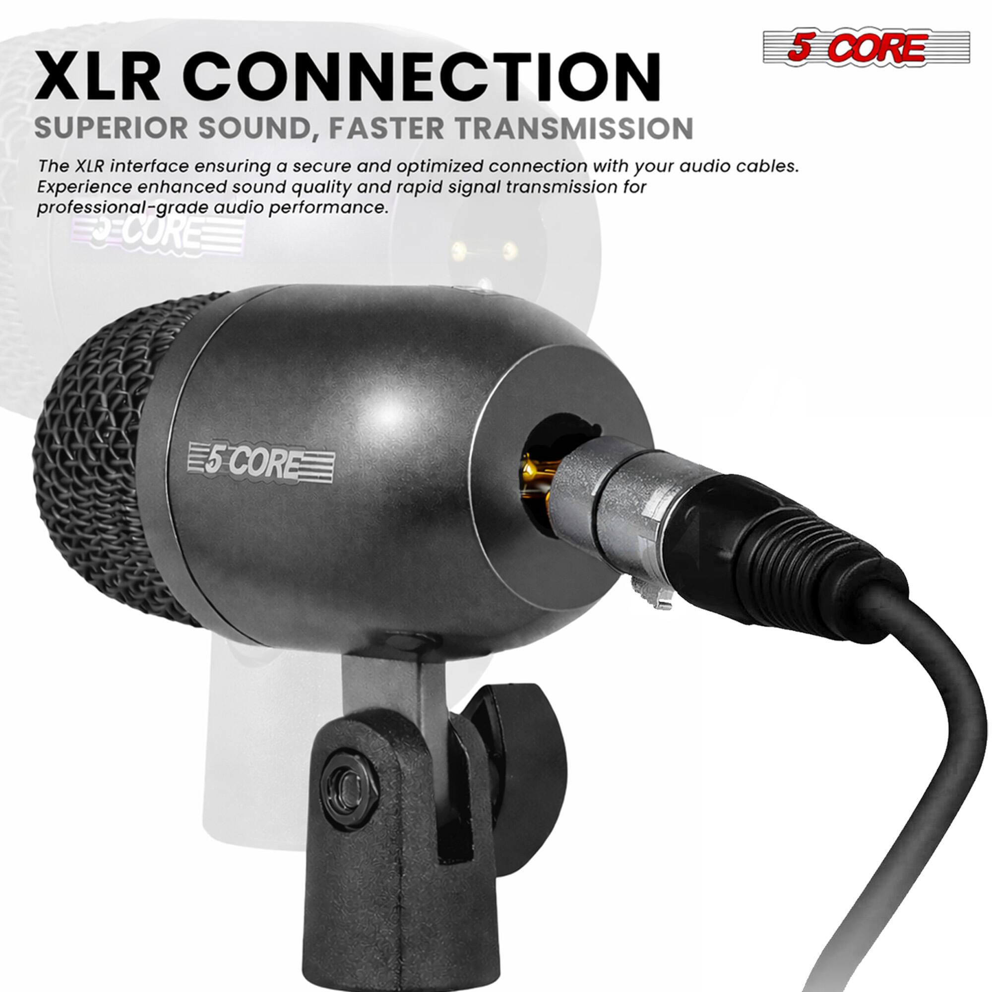 XLR CONNECTION  
SUPERIOR SOUND, FASTER TRANSMISSION  

The XLR interface ensures a secure and optimized connection with your audio cables. Experience enhanced sound quality and rapid signal transmission for professional-grade audio performance.  

5 CORE