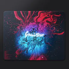 Front. GravaStar - GravaStar Tempered Glass Gaming Mouse Pad with 9H Hardness and Micro-Etched Surface Black - Black.