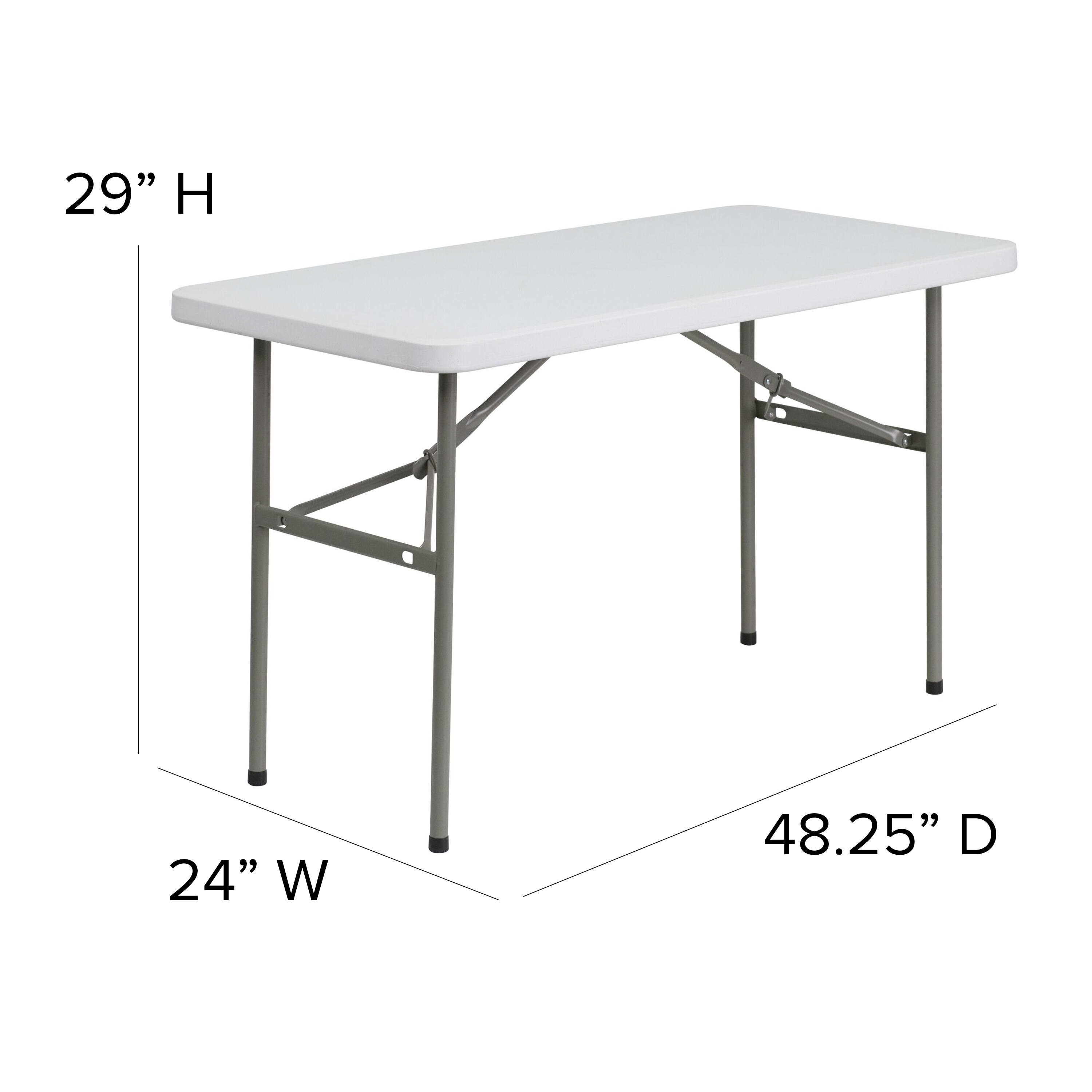 Alt View 12. Alamont Home - Elon 4-Foot Granite White Plastic Folding Table - Banquet / Event Folding Table - Granite White.
