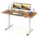 Front. Costway - Adjustable Standing Desk with Electronic Controls - 55" Wide - Natural and White.