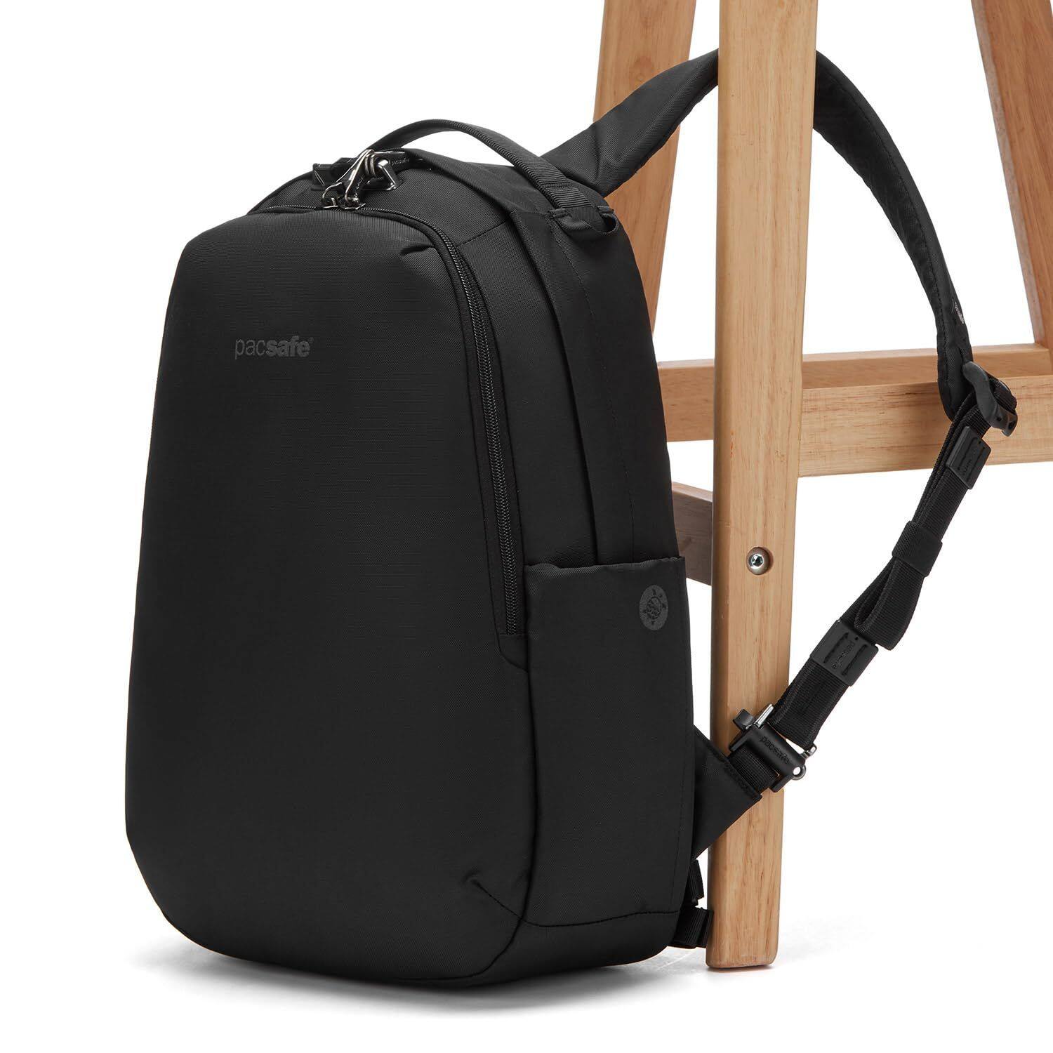 Alt View 1. Pacsafe - V 16L All-around Backpack, Jet Black - Jet Black.