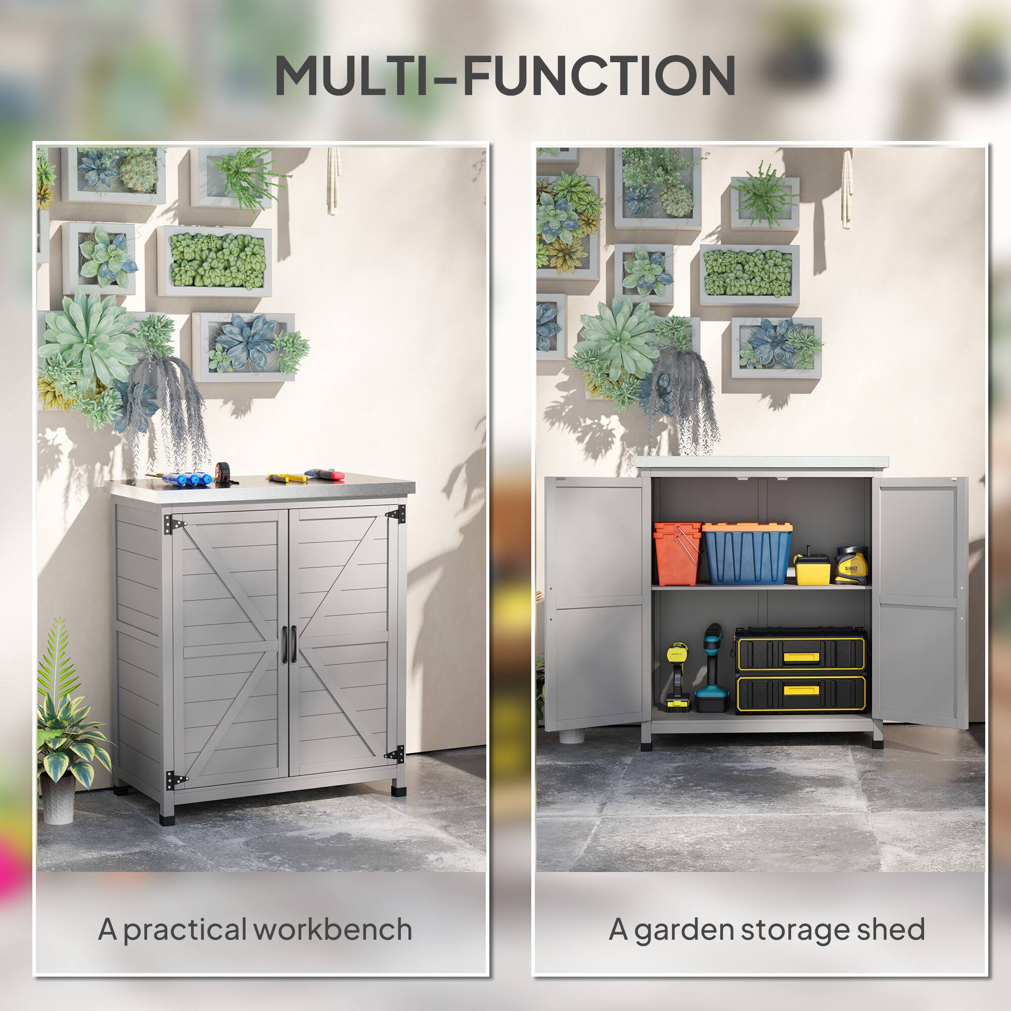 MULTI-FUNCTION
A practical workbench
A garden storage shed