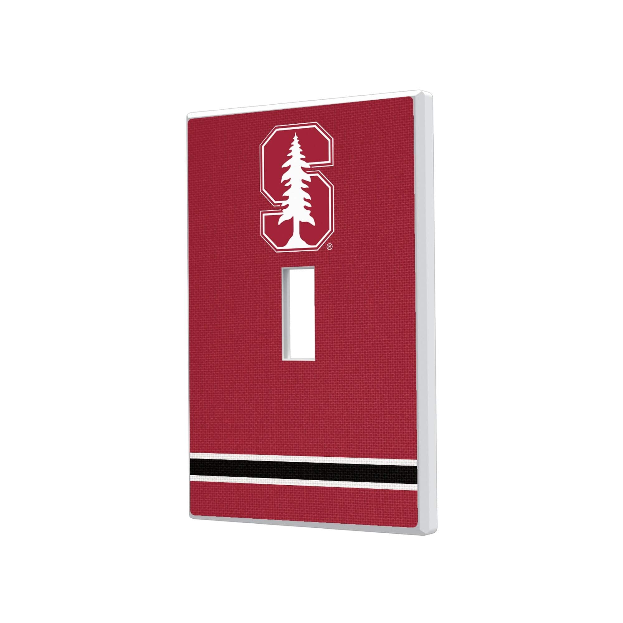 Keyscaper - Stanford Cardinal Stripe Design Single Toggle Lightswitch Plate - Multicolor