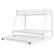 Front. Costway - Twin Over Full Metal Slats Bunk Bed Frame with Trundle, Guard Rail & Ladders - White.