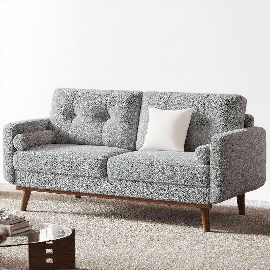 Acekool - 2 Seater Loveseat Sofa, with Deep Seat - Gray
