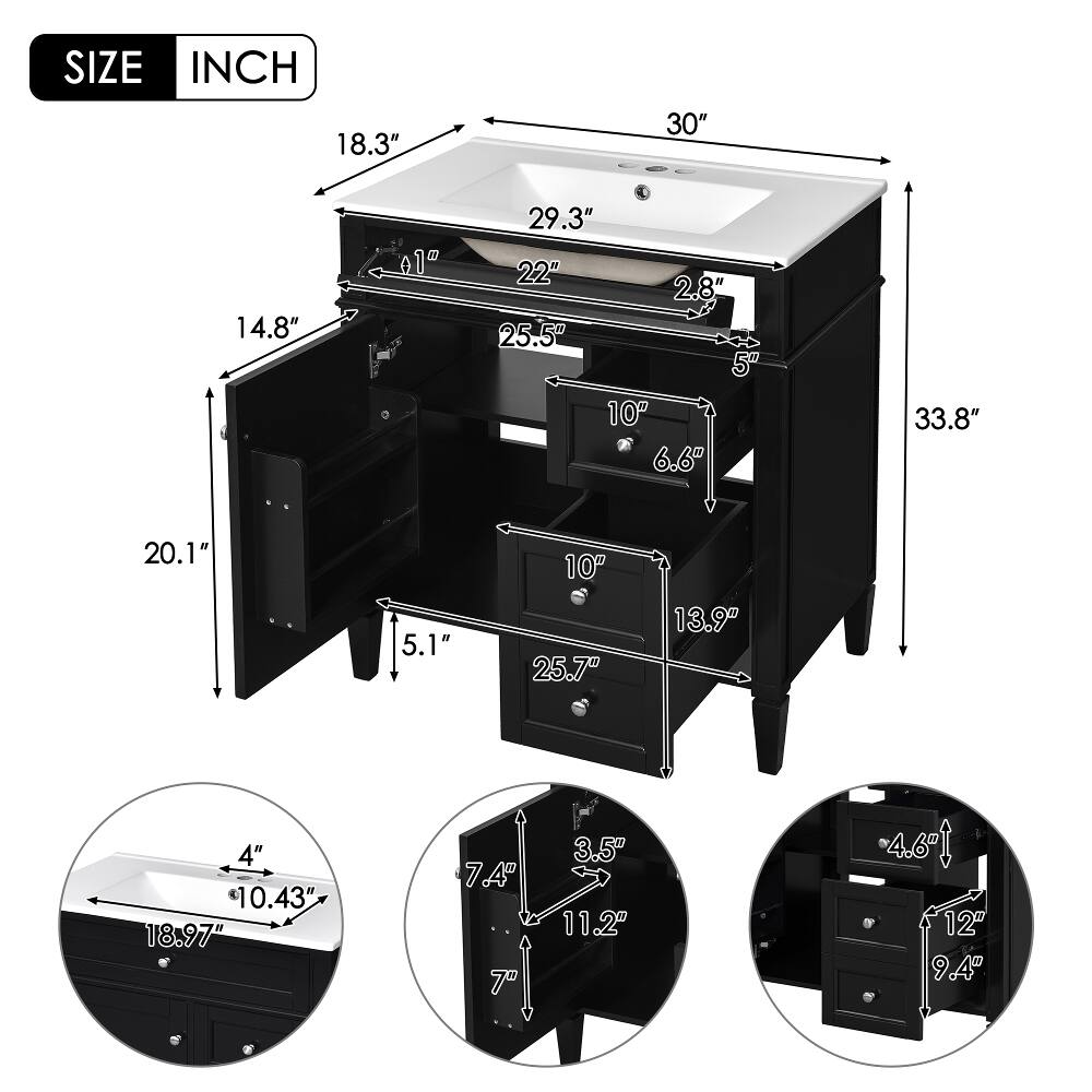 SIZE INCH  
18.3"  
30"  
14.8"  
29.3"  
2.8"  
25.5"  
5"  
10"  
6.6"  
33.8"  
20.1"  
5.1"  
10"  
25.7"  
13.9"  
4"  
10.43"  
18.97"  
7.4"  
7"  
3.5"  
11.2"  
4.6"  
12"  
9.4"