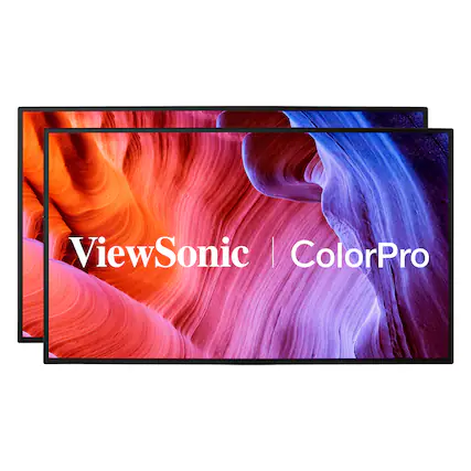 Front. ViewSonic - ColorPro VP2468A_H2 24" LED FHD Monitor (USB, HDMI) - Black.