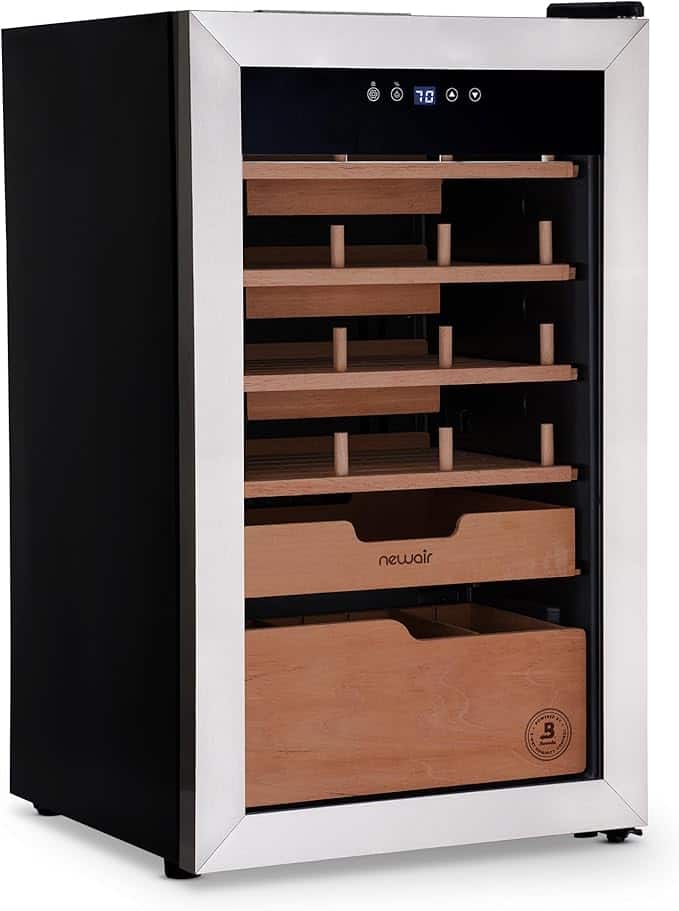 Front. NewAir - Boveda Electric Cigar Humidor - Black.