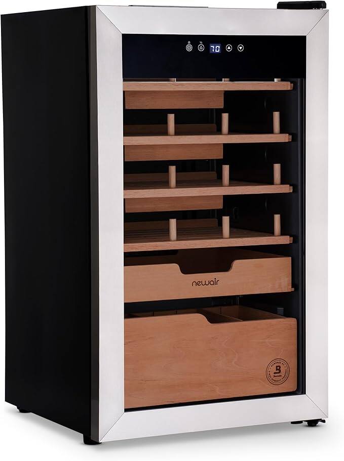 Front. NewAir - Boveda Electric Cigar Humidor - Black.