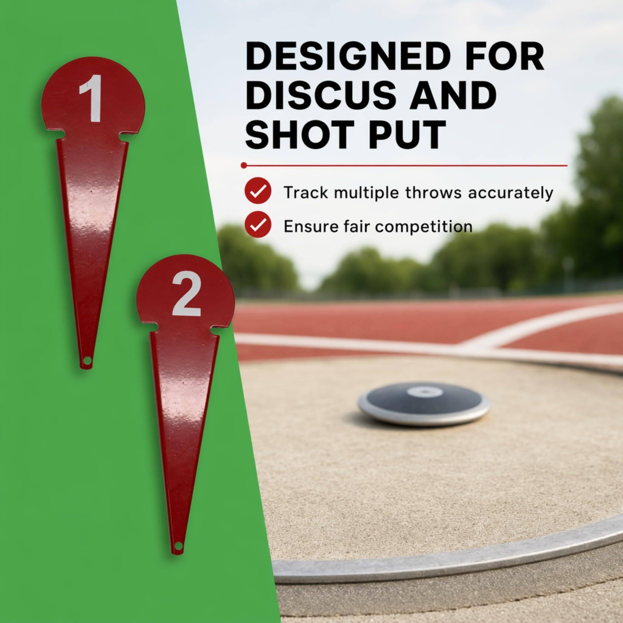 1. DESIGNED FOR DISCUS AND SHOT PUT
   - Track multiple throws accurately
   - Ensure fair competition